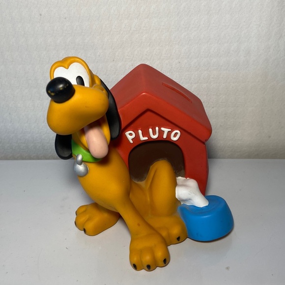 Disney Other - Disney Pluto Piggy Bank Hard Plastic H7”